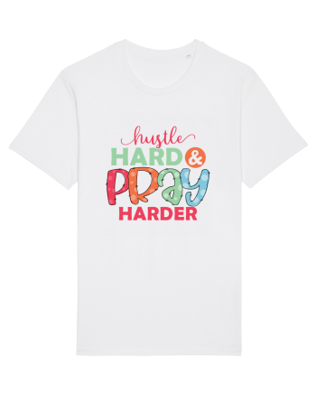 Hustle Hard Pray Harder White