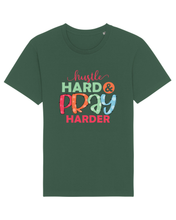 Hustle Hard Pray Harder Bottle Green