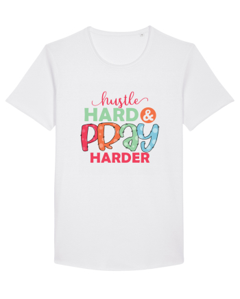 Hustle Hard Pray Harder White