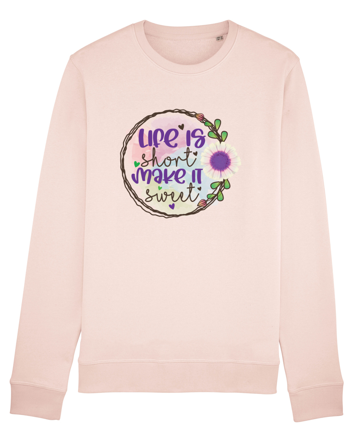 Bluză mânecă lungă Unisex Rise Candy Pink