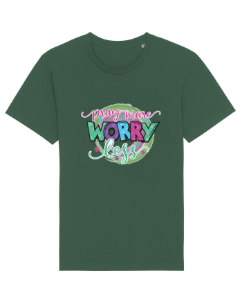 Pray More Worry Less Bottle Green