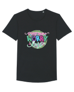 Pray More Worry Less Tricou mânecă scurtă guler larg Bărbat Skater