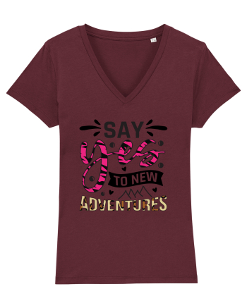Say Yes To New Adventures Burgundy