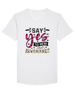Say Yes To New Adventures Tricou mânecă scurtă guler larg Bărbat Skater
