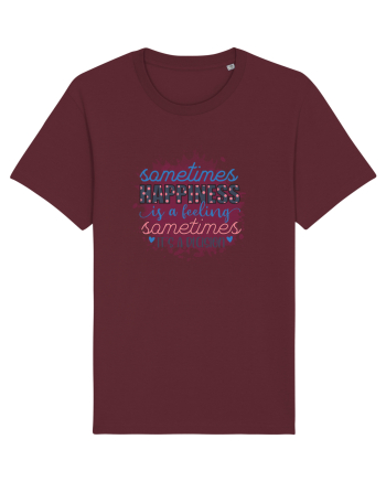 Sometimes Happiness Burgundy