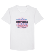 Sometimes Happiness Tricou mânecă scurtă guler larg Bărbat Skater