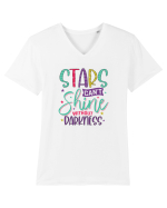 Stars Can't Shine Without Darkness Tricou mânecă scurtă guler V Bărbat Presenter