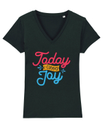Today I Choose Joy Tricou mânecă scurtă guler V Damă Evoker