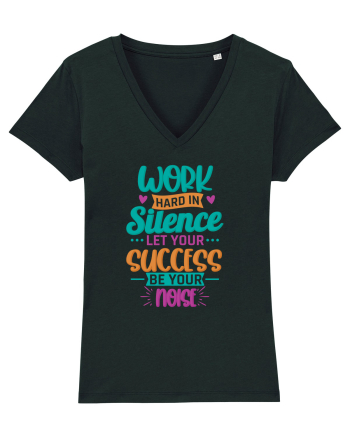 Work Hard In Silence Black