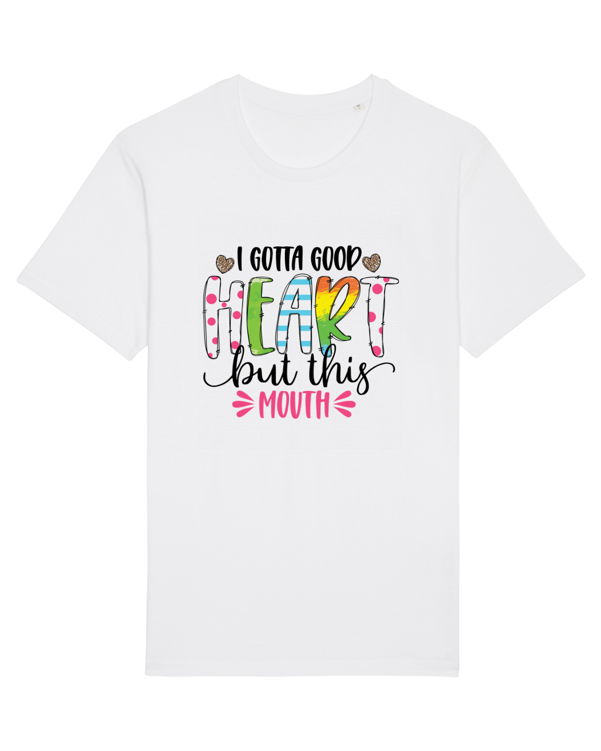 Tricou mânecă scurtă Unisex Rocker White