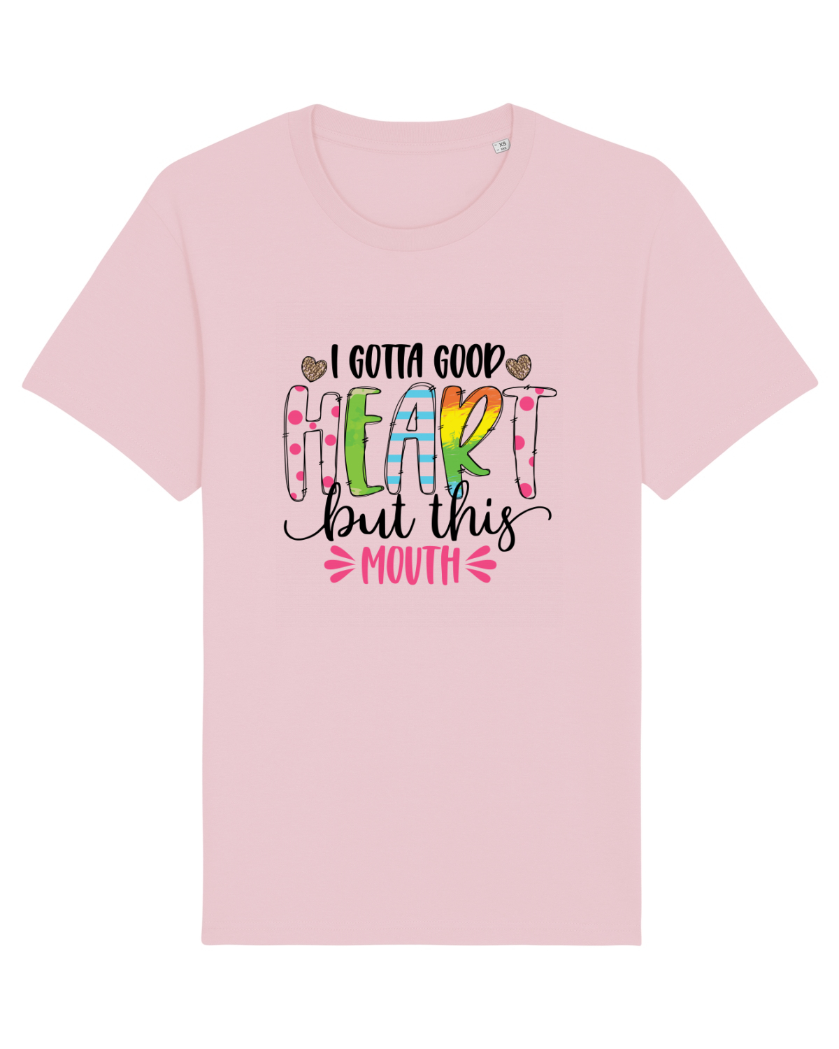 Tricou mânecă scurtă Unisex Rocker Cotton Pink