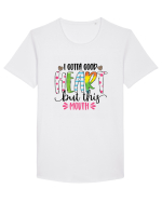 I Gotta Goop Heart But This Mouth Tricou mânecă scurtă guler larg Bărbat Skater