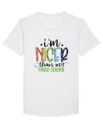 I'm Nicer Than My Face Looks Tricou mânecă scurtă guler larg Bărbat Skater