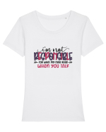 I'm Not Responsible For What My Face Does Tricou mânecă scurtă guler larg fitted Damă Expresser