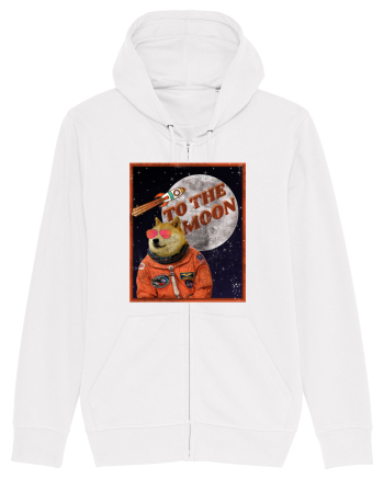 To The moon  Dogecoin Astronaut  White