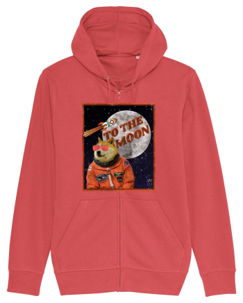 To The moon  Dogecoin Astronaut  Carmine Red