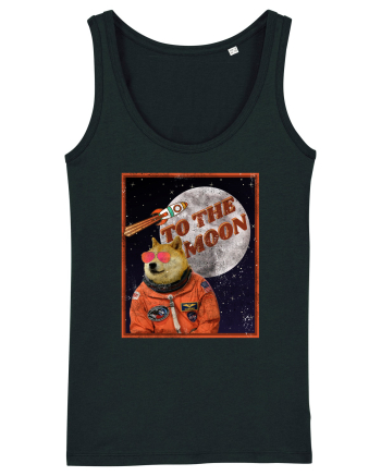 To The moon  Dogecoin Astronaut  Black