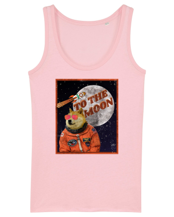 To The moon  Dogecoin Astronaut  Cotton Pink