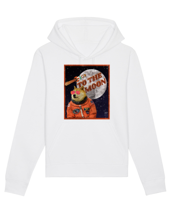To The moon  Dogecoin Astronaut  White