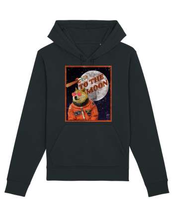 To The moon  Dogecoin Astronaut  Black