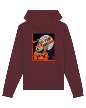 To The moon  Dogecoin Astronaut  Burgundy