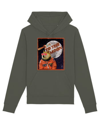 To The moon  Dogecoin Astronaut  Khaki