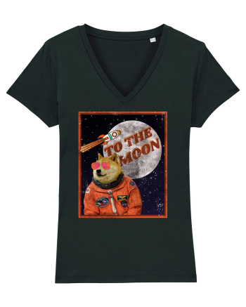 To The moon  Dogecoin Astronaut  Black