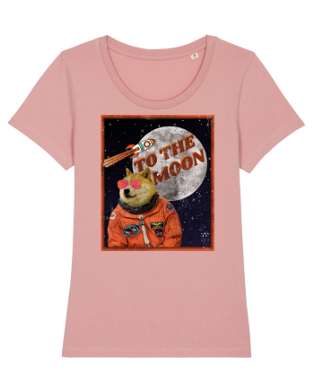 To The moon  Dogecoin Astronaut  Canyon Pink