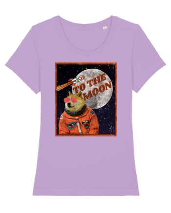 To The moon  Dogecoin Astronaut  Lavender Dawn