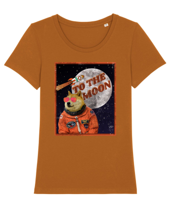 To The moon  Dogecoin Astronaut  Roasted Orange