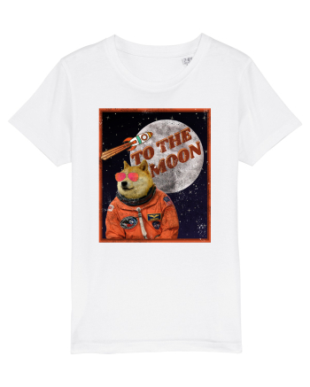 To The moon  Dogecoin Astronaut  White