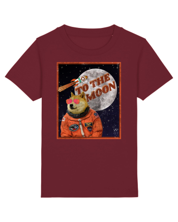 To The moon  Dogecoin Astronaut  Burgundy
