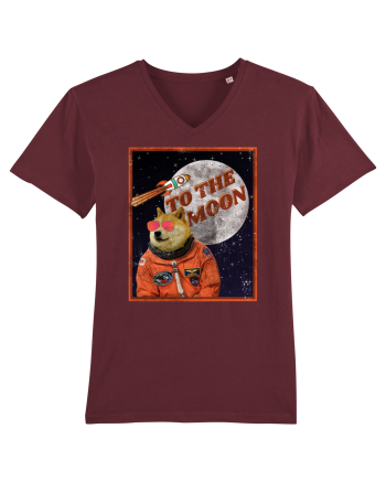 To The moon  Dogecoin Astronaut  Burgundy