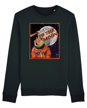 To The moon  Dogecoin Astronaut  Black
