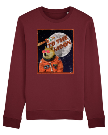 To The moon  Dogecoin Astronaut  Burgundy