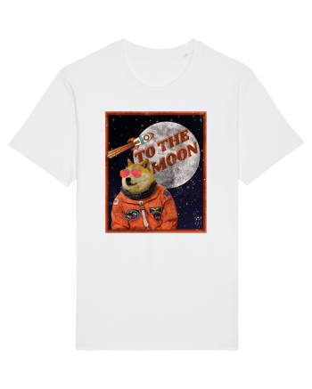 To The moon  Dogecoin Astronaut  White