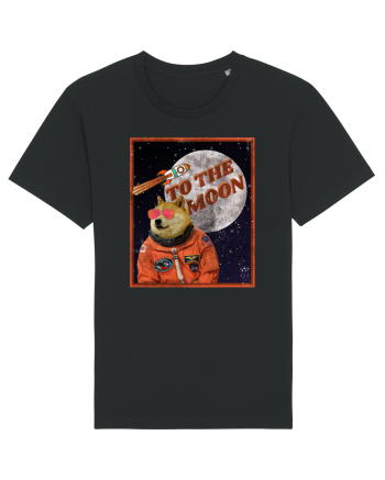 To The moon  Dogecoin Astronaut  Black