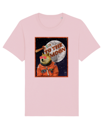 To The moon  Dogecoin Astronaut  Cotton Pink