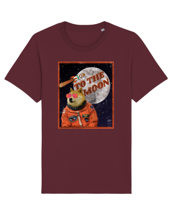 To The moon  Dogecoin Astronaut  Burgundy