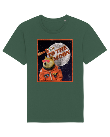 To The moon  Dogecoin Astronaut  Bottle Green