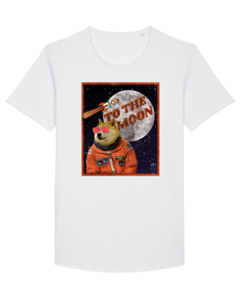 To The moon  Dogecoin Astronaut  White