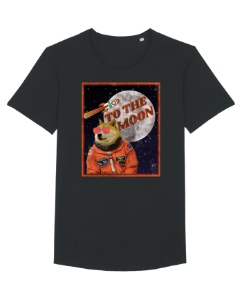 To The moon  Dogecoin Astronaut  Black