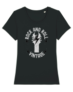 Rock And Roll Vintage Tricou mânecă scurtă guler larg fitted Damă Expresser