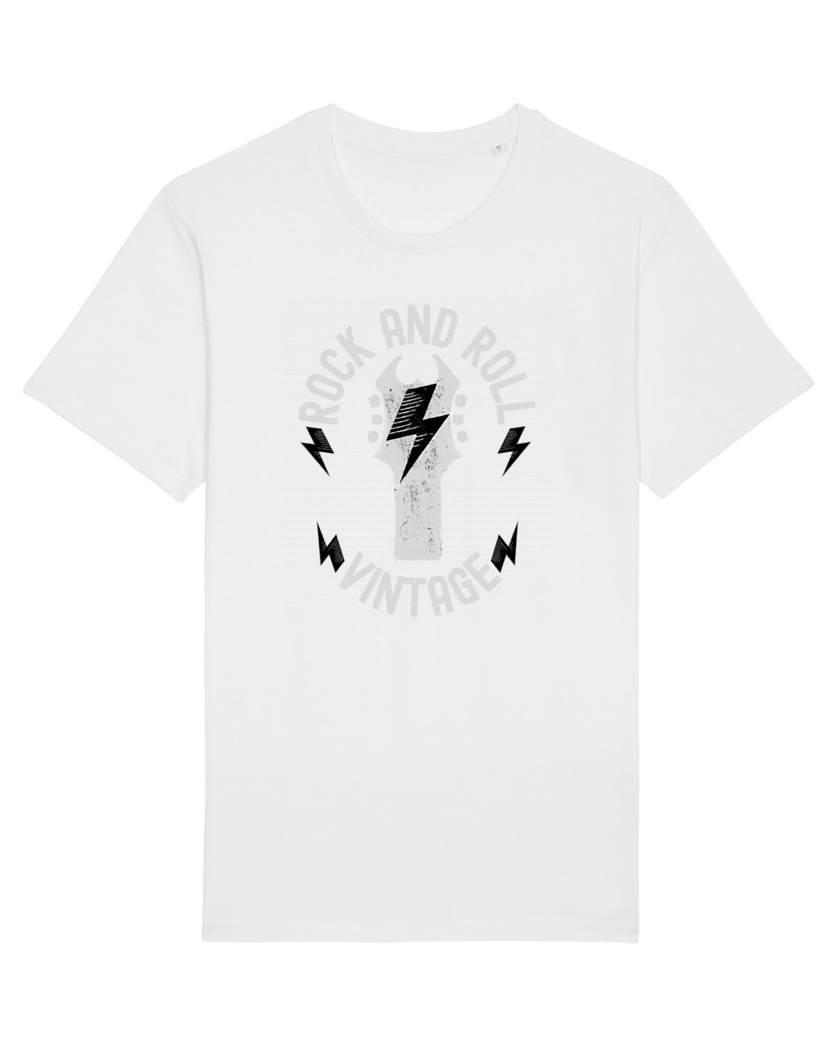 Tricou mânecă scurtă Unisex Rocker White