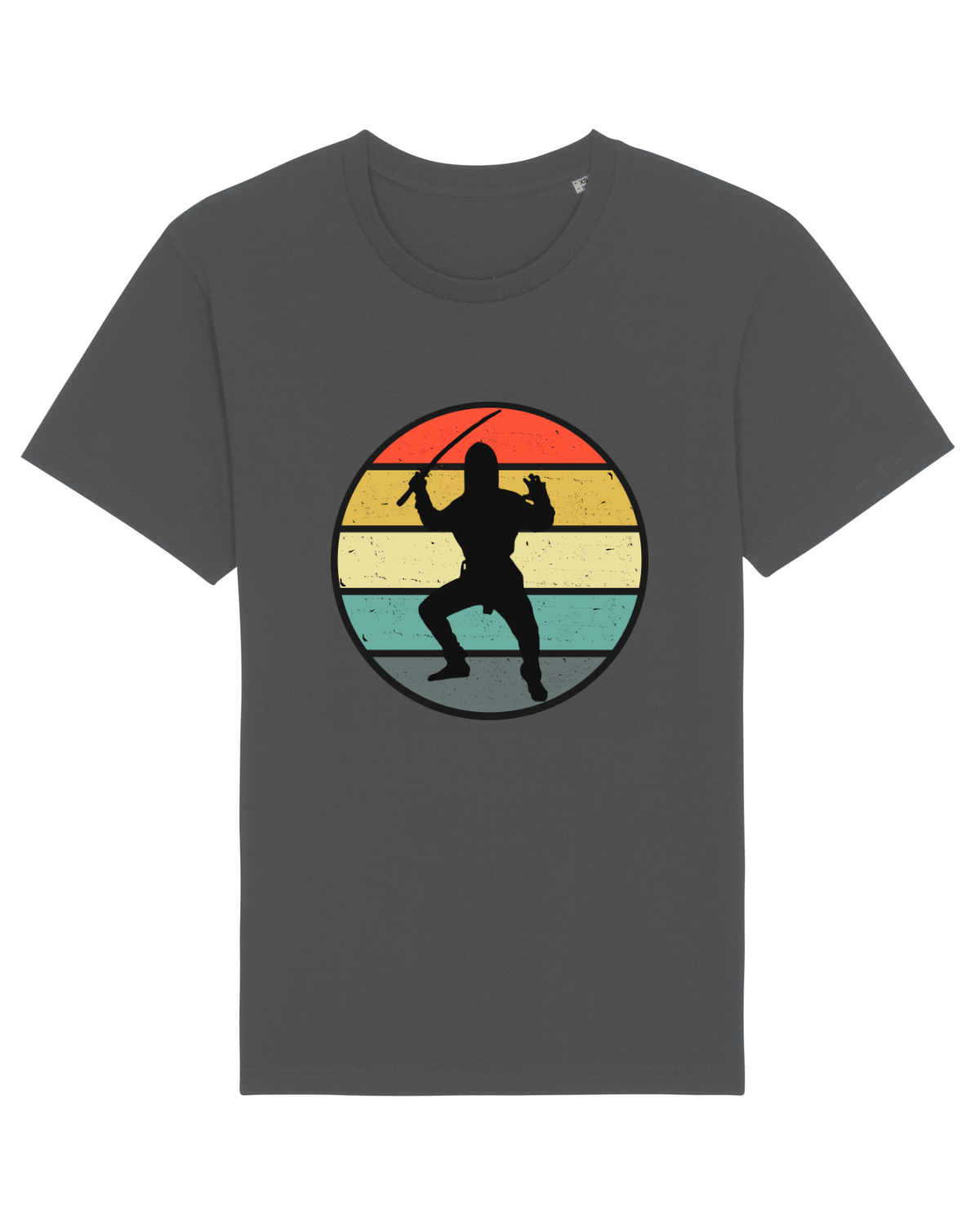 Tricou mânecă scurtă Unisex Rocker Anthracite