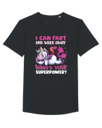 Funny Unicorn Superpower Tricou mânecă scurtă guler larg Bărbat Skater