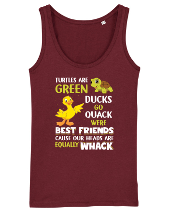 Turtles And Ducks Burgundy