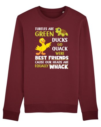 Turtles And Ducks Burgundy