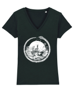 The Ghost Tricou mânecă scurtă guler V Damă Evoker