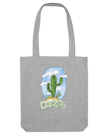 Summer Breeze - Watercolor Cactus Heather Grey